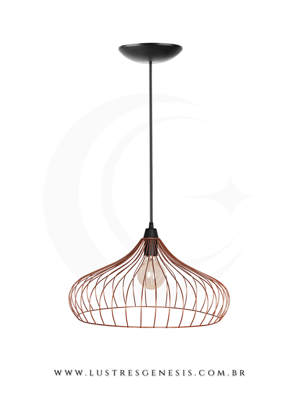 Pendente Taj Mahal Aramado Industrial Cobre Formato Cone Para Bancada Cozinha Área Gourmet Quarto Sala de Estar Decoração